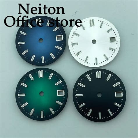 NEITON 29mm Sterile Dial Black Blue Green Silver Watch Dial Luminous