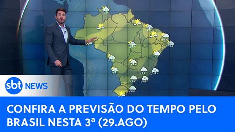 Céu encoberto e possíveis chuvas dominam o dia no Brasil SBTNewsnaTV