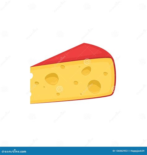 Pieces Of Cheese Isolated On White Edam Or Gouda Icon Slice Chunk In