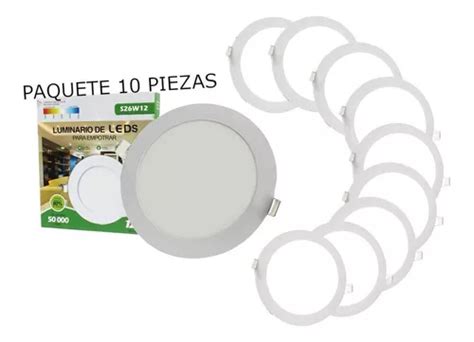 Plafon Led W Bote Empotrable Spot Delgado Paquete Piezas