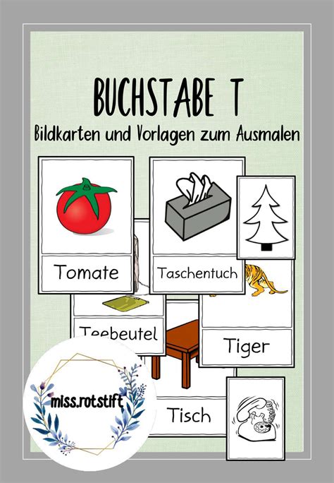 Buchstabe T Alphabetisierung Bildkarten Anlaut