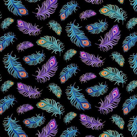 Peacock Feather Design Fabric