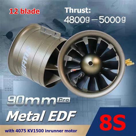 Fms Mm Ducted Fan Jet Edf Metal Blade With Kv Motor