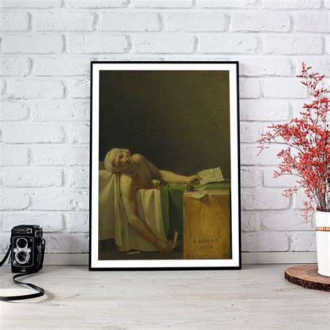 Jacques Louis David Neoclassicism Art the Death of Marat - Etsy