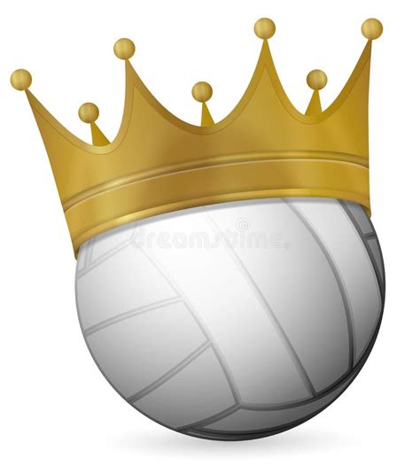 Volleyball Ball With Crown Stock Vector Illustration Of Volleyball