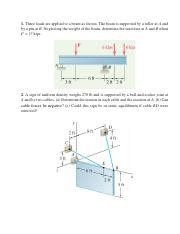 Supplementary Questions Week Pdf Three Loads Are Applied To A