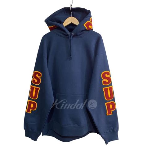 Supreme 22ss Supreme Team Chenille Hooded Sweatshirt パーカー ネイビー サイズ：xl