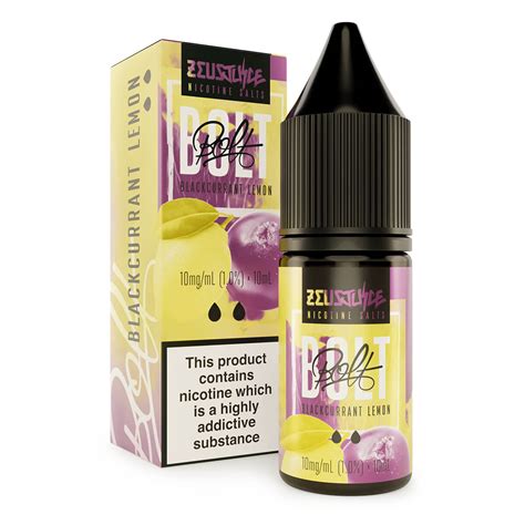 Bolt Blackcurrant Lemon Nicotine Salt 10ml Zeus Juice UK