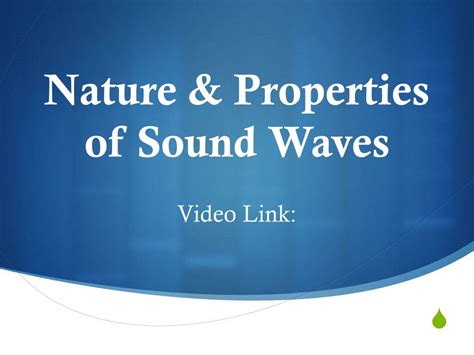 Ppt Nature And Properties Of Sound Waves Powerpoint Presentation Id