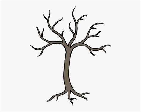 Easy Dead Tree Drawing , Free Transparent Clipart - ClipartKey