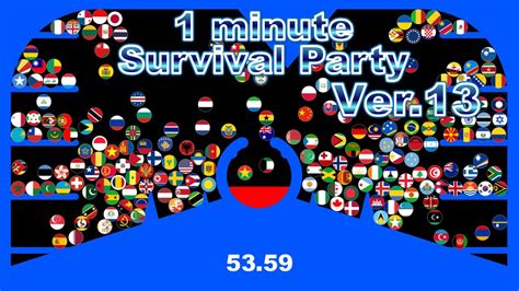 1 Minute Survival Partyver13 200 Countries Marble Race In Algodoo