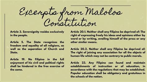 Cabigon 1899 Malolos Constitution Youtube