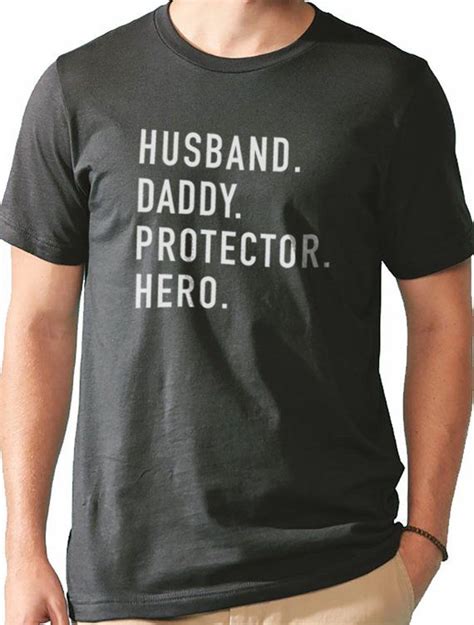 Fathers Day Gift Husband Daddy Protector Hero Shirt Etsy Dad To