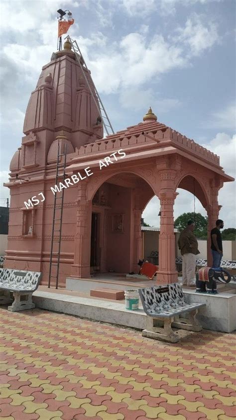 Red Pink Or Yellow Feet Sandstone Mandir Work At Rs In Makrana