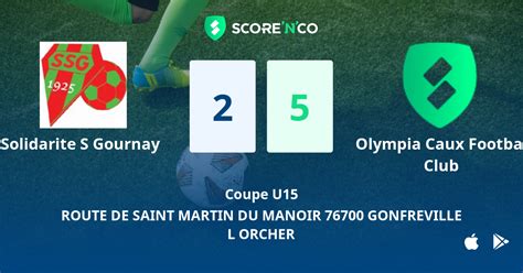 Solidarite S Gournay - Olympia Caux Footbal Club 2-5 - Direct Score