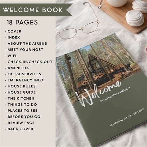 Airbnb Host Bundle Airbnb Welcome Book Template Cabin Etsy