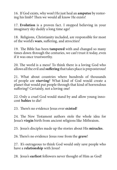 One Minute Answers to Skeptics' Top Forty Questions