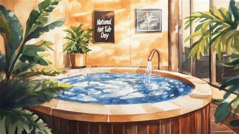 Cozy Indoor Hot Tub Retreat For Relaxation And Celebration On National Hot Tub Day National Hot