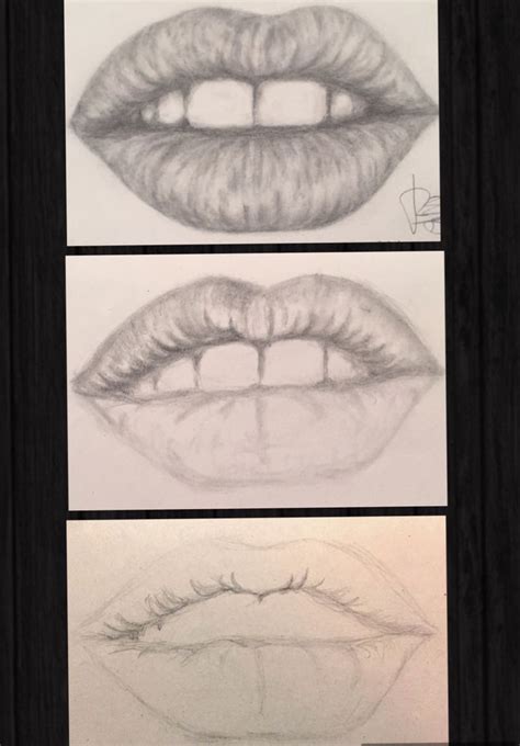 Tutoriales De Dijujo A L Piz Dibujo De Labios Realistas A L Piz Y Su