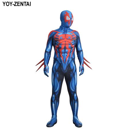 Movie Coser High Quaity Newest Spiderman Cosplay Costume 2099 Cosplay ...