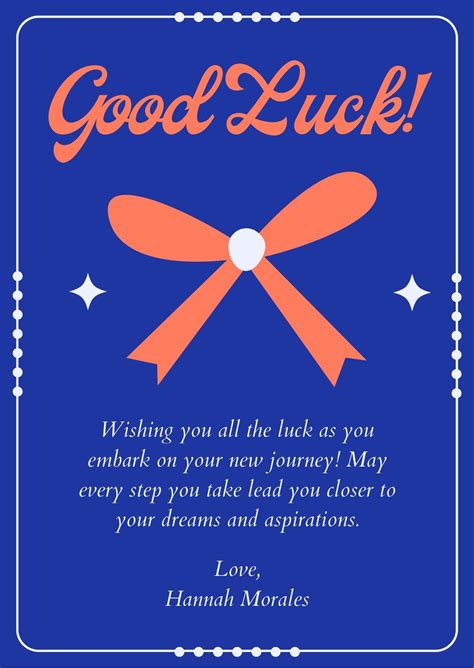 Free Printable Customizable Good Luck Card Templates Canva 58 Off