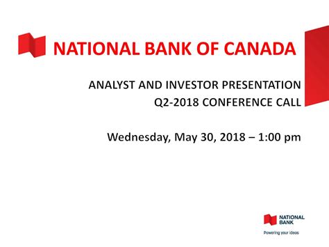 National Bank of Canada 2018 Q1 - Results - Earnings Call Slides ...