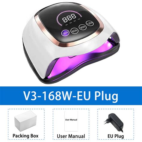 Blueque V3 Led Uv Lamp Touch Knop 168w Nagel Lamp Grandado