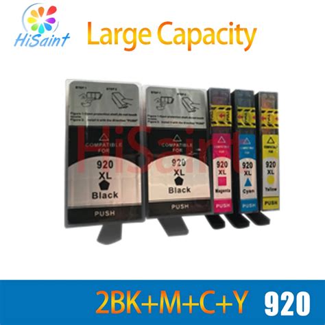 Hisaint 5PCS For HP920 Ink Cartridge For HP 920 XL Officejet 6000 6000a