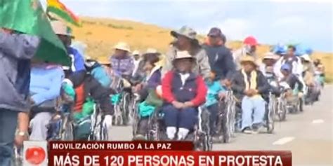 Al Menos Discapacitados Contin An En Caravana Hasta La Paz