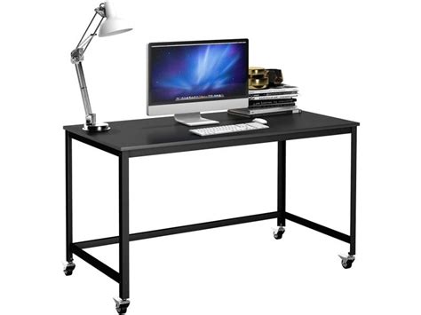 Giantex Bureau D Informatique Roulettes X X Cm Table Bureau