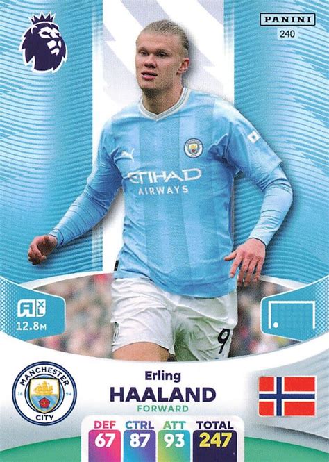 Trading Cards Erling Haaland Panini English Premier League