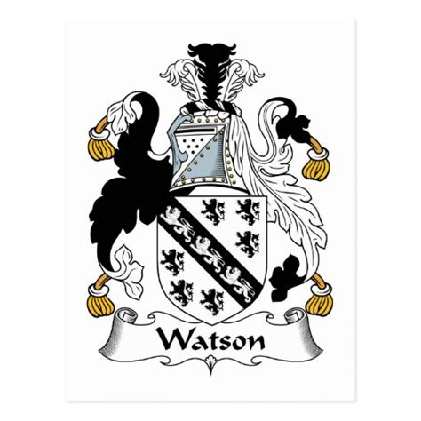 Watson Family Crest Postcard | Zazzle