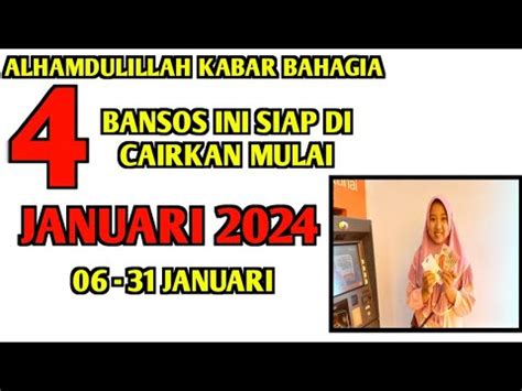 ALHAMDULILLAH ADA KABAR BAHAGIA 4 BANSOS SIAP DI CAIRKAN MULAI TANGGAL