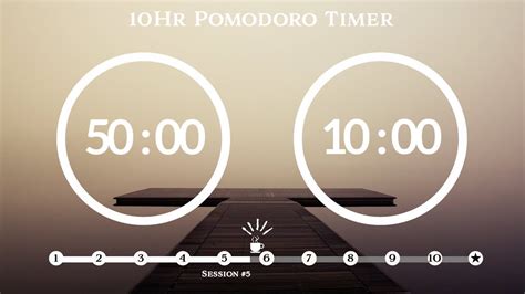 50 Minute Pomodoro Timer 🎧lake Sound Andfocus Music 📚10 Hour Study ⏱