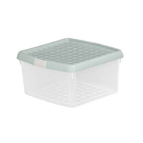 3 6 Litre Wham Clip Square Plastic Storage Box With Lid 12 01 Boxes For The Office From