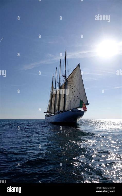 Portuguese Schooner Santa Maria Manuela Torbay Race Start Stock