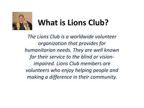 Ppt Lions Clubs International Powerpoint Presentation Free Download