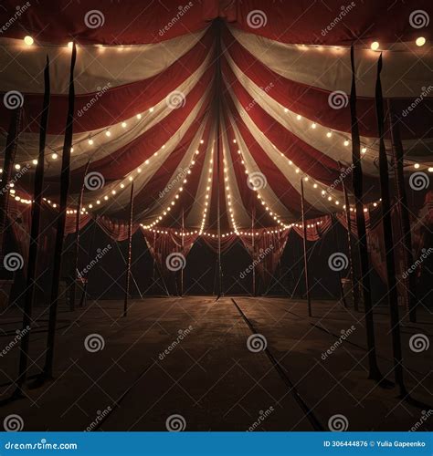 An Isolated Image of a Circus Tent Inside a Dark Interior Stock Photo ...