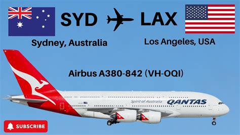 Sydney Australia Syd To Los Angeles Usa Lax Airbus A Vh