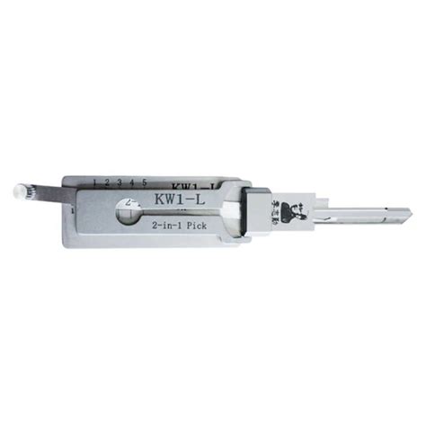 Classic Lishi KW1 L Reverse Handing 2 In 1 Pick Decoder For 5 Pin