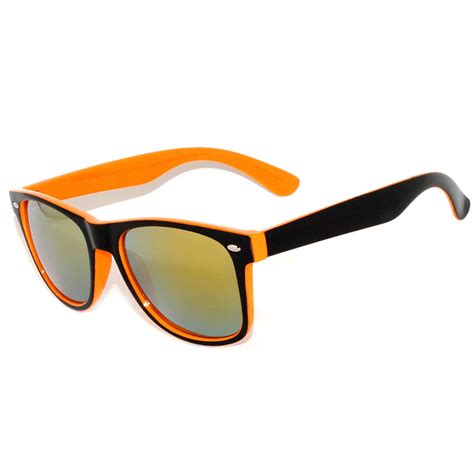 Two Tone Mirror Lens Orange Frame Sunglasses Re001ttmor One Pair Online