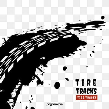 Tire Tracks PNG Transparent Black Ink Abstract Tire Tracks Brake