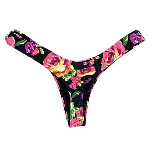 Swimsuit For Women Bathing Print Brazilian Beach Bikini Thong Bottom