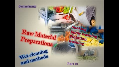 Raw Material Preparation Food Processing Technology Cleaning