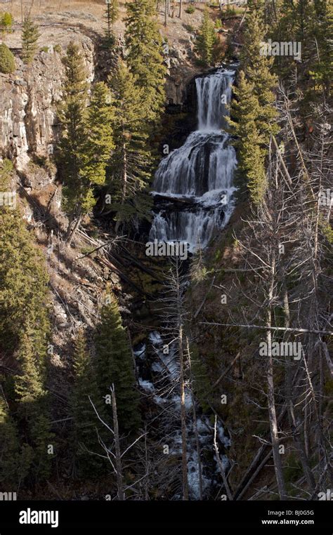 Undine Falls On Lava Creek Yellowstone National Park Stock Photo Alamy