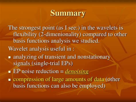 PPT Biomedical Signal Processing Wavelets PowerPoint Presentation