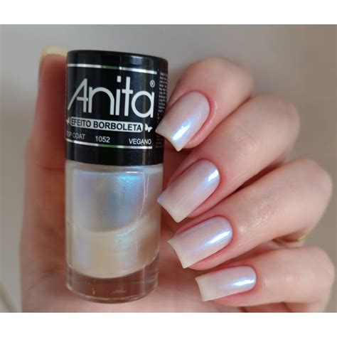 Esmaltes Anita TOP COAT EFEITO BORBOLETA 10 Ml Shopee Brasil