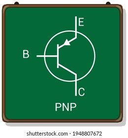 Pnp Transistor Schematic Symbol Vector Stock Vektor Royaltyfri