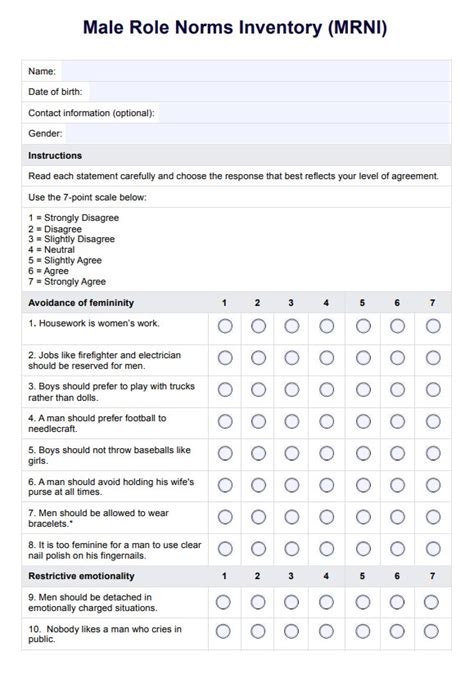 12 Item Short Form Survey Sf 12 And Example Free Pdf Download