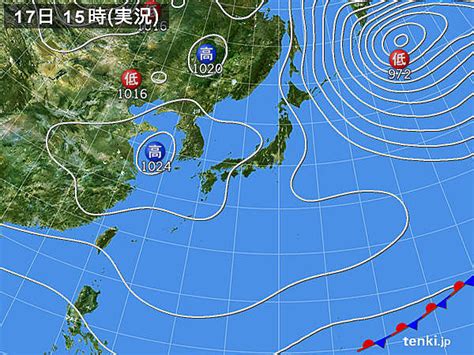 過去の実況天気図2017年03月17日 日本気象協会 Tenkijp